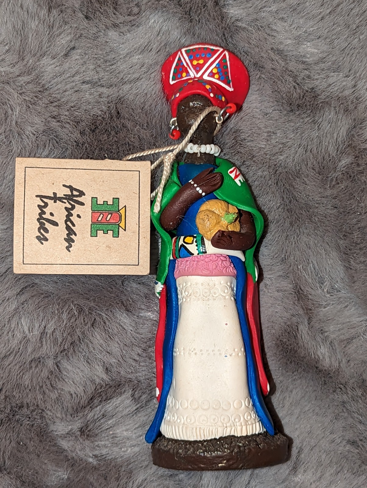 2005 African Tribes Brand Zulu Matron Clay Figurine