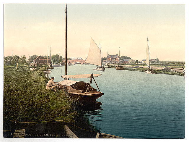 The bridge, Potter Heigham, England c1900 OLD PHOTO