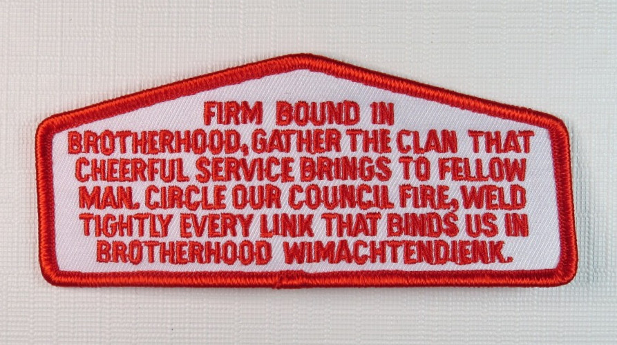 OA Song Order of the Arrow Boy Scouts Flap Shaped Patch With Verse