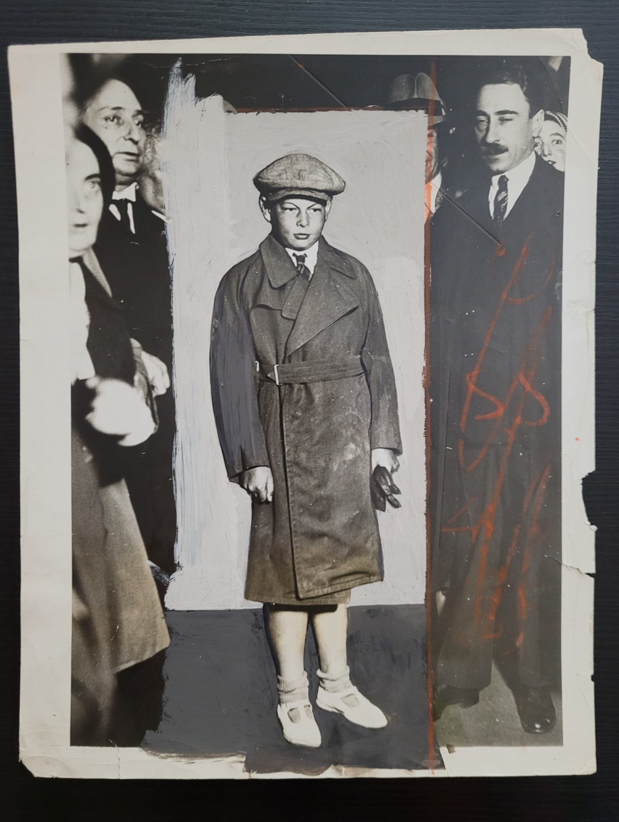 1932 Press Photo Young King Michael of Romania Arrives Paris Gare de Lyon 7x9