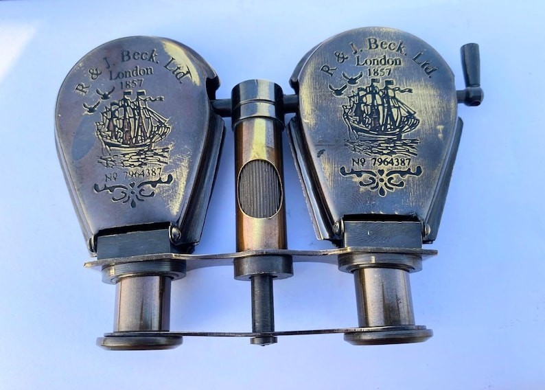 Antique Brass Opera Glasses Binoculars Vintage Maritime Style Collectible Theate