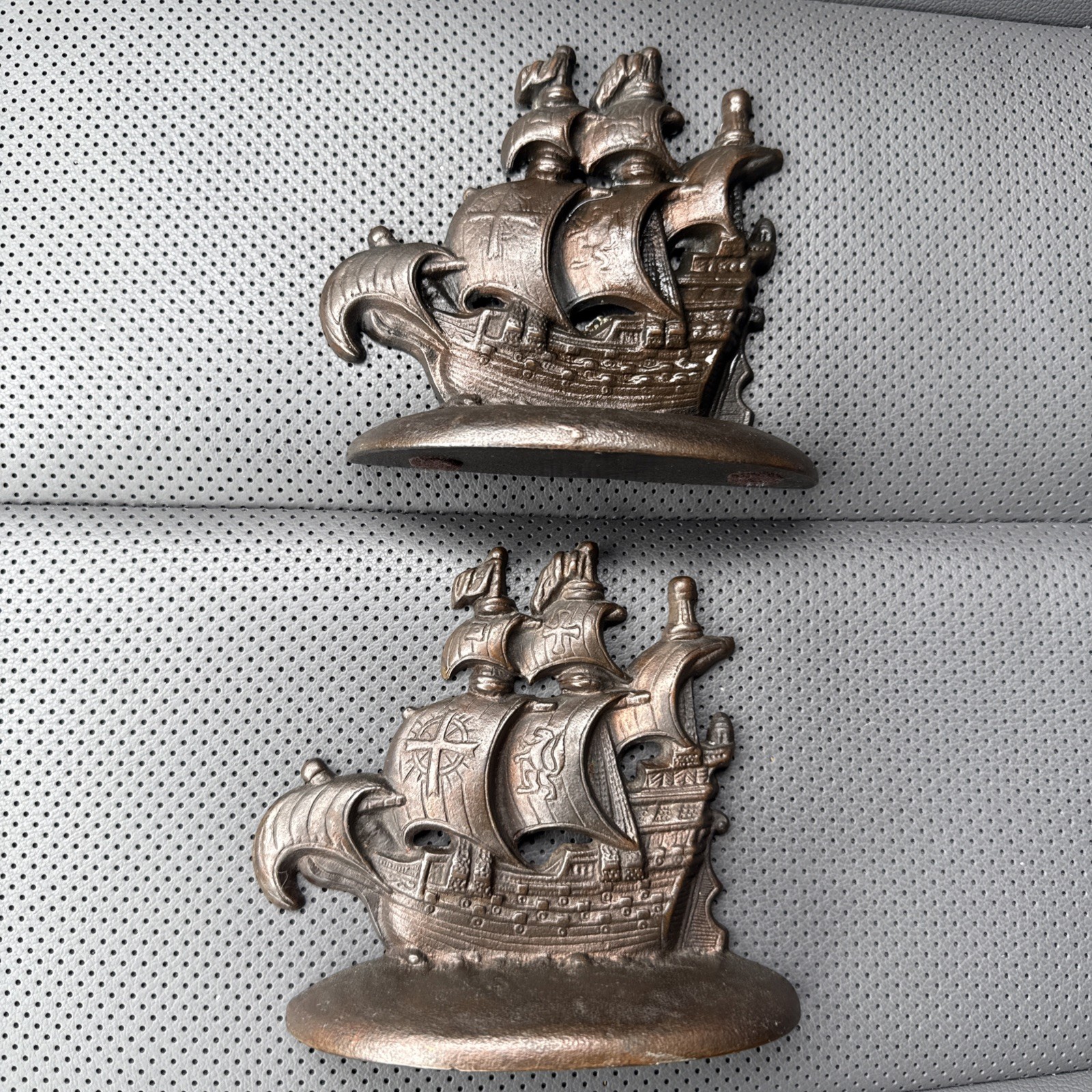 2 Vintage Book End Ships Sailboat Gallons Library Nautical Pirate Decor 2 Vintage Book End Ships Sailboat Gallons Library Nautical Pirate Decor