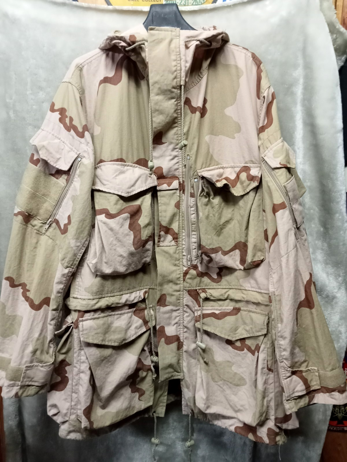 GENUINE DUTCH ARMY SMOCK WINDPROOF 3 COLORS CAMO COTTON X-LARGE JACKET