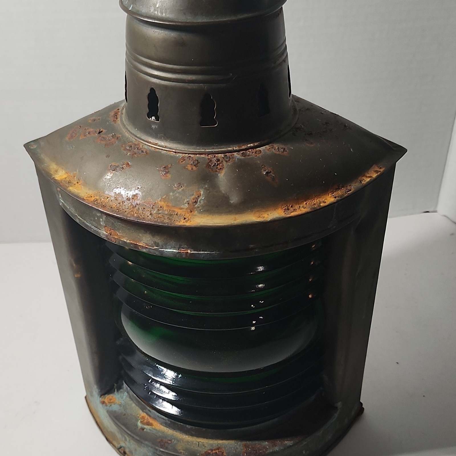 Vintage nautical brass starboard lantern Vintage nautical brass starboard lantern