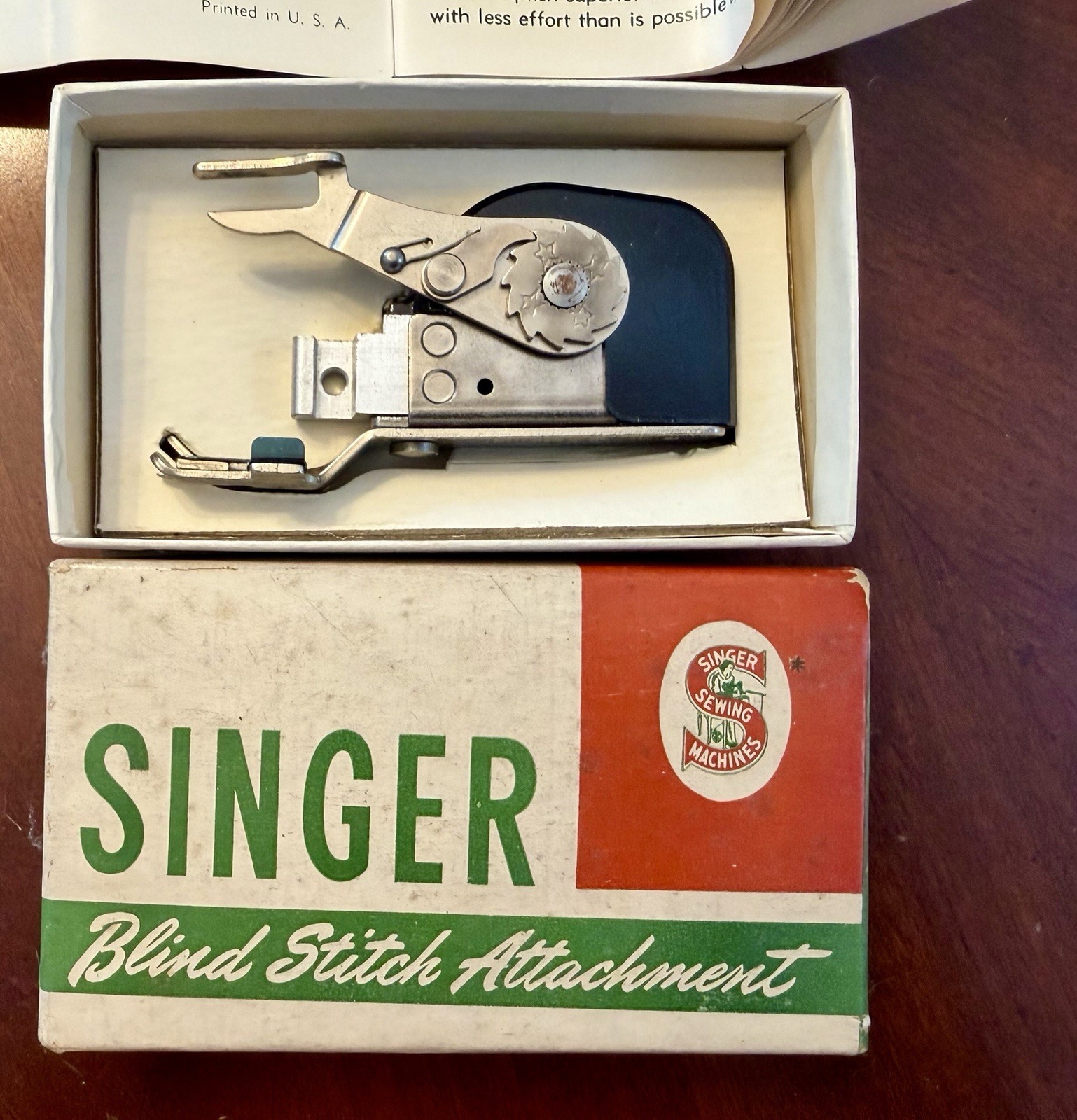 Vintage 1949 Singer Blind Stitch Attachment No. 160616 With Box & Manual