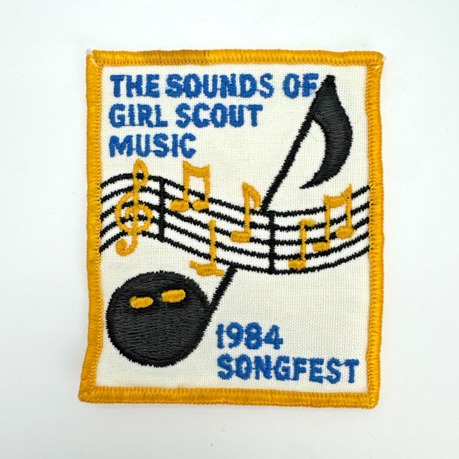 Vintage 1984 Songfest Girl Scouts of America Patch The Sounds Girl Scout Music