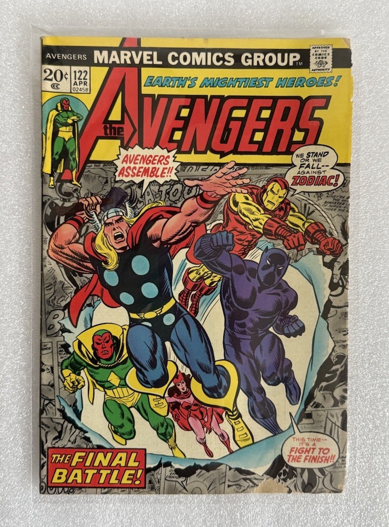 The Avengers #122 Marvel Comics Apr 1974 Bronze Age Thor Iron Man Black Panther