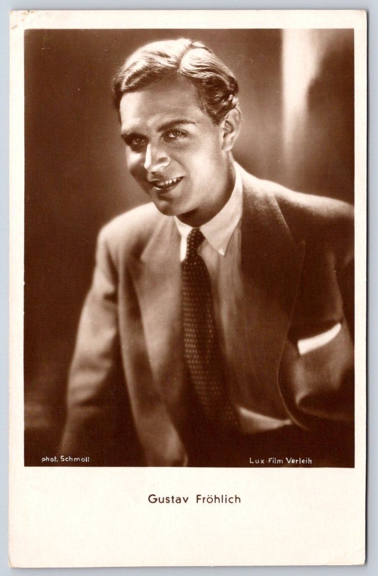 Antique German Cinema Star Gustav Froehlich Portrait Amag 1930s Antique German Cinema Star Gustav Froehlich Portrait Amag 1930s