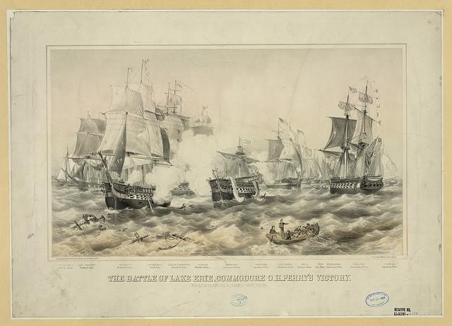 Photo:The Battle of Lake Erie, Commodore O.H. Perry\'s victory
