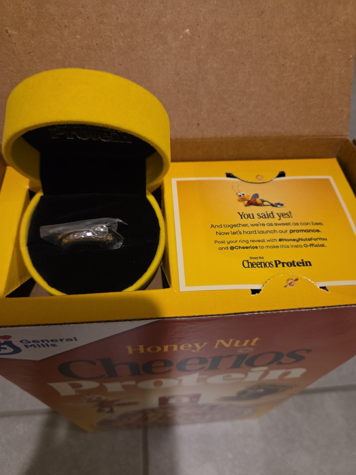 The Honey Nut Cheerios Bee Mine Surprise Ring Large Silver Ring The Honey Nut Cheerios Bee Mine Surprise Ring Large Silver Ring