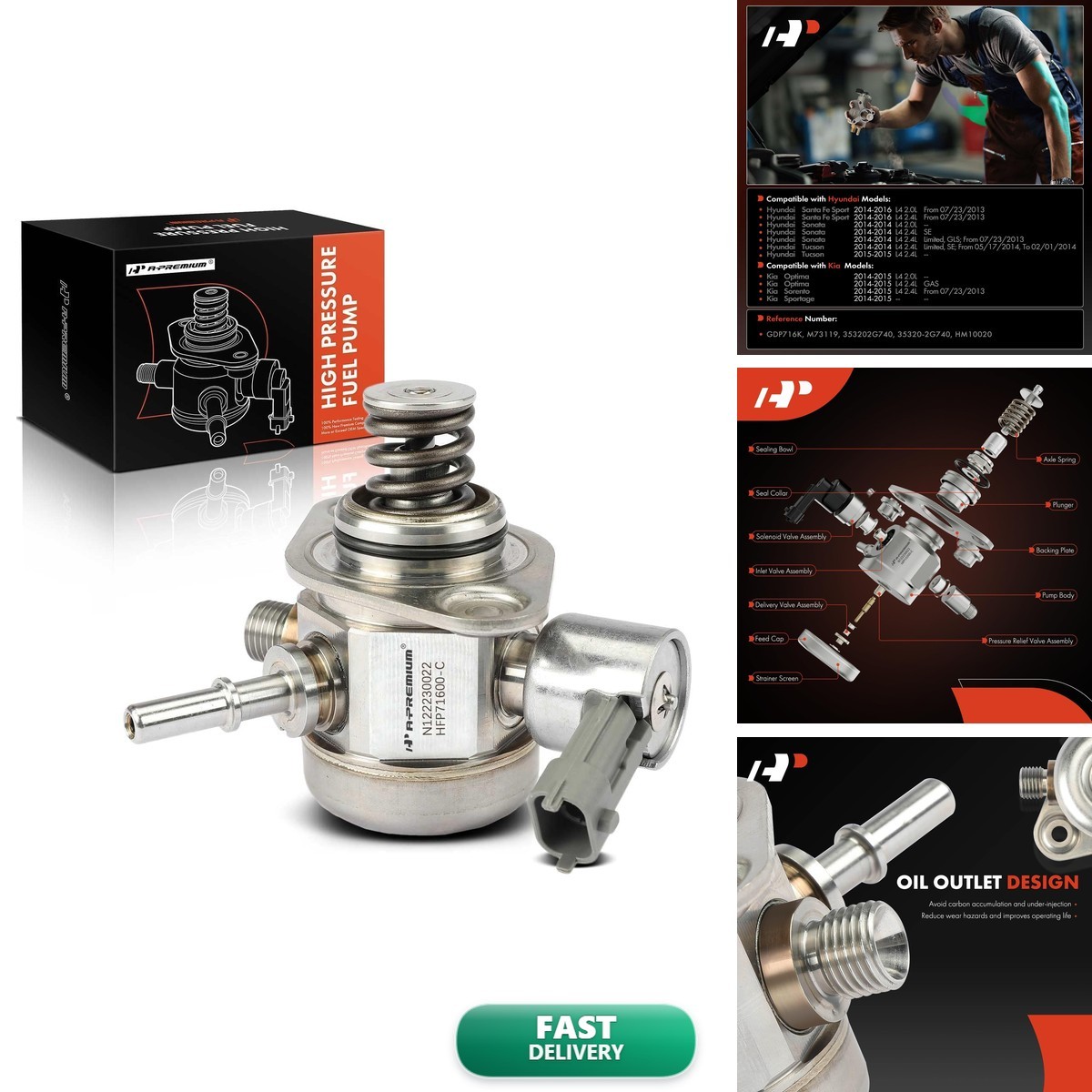 A-Premium Direct Injection High Pressure Fuel Pump Compatible Kia Compatible