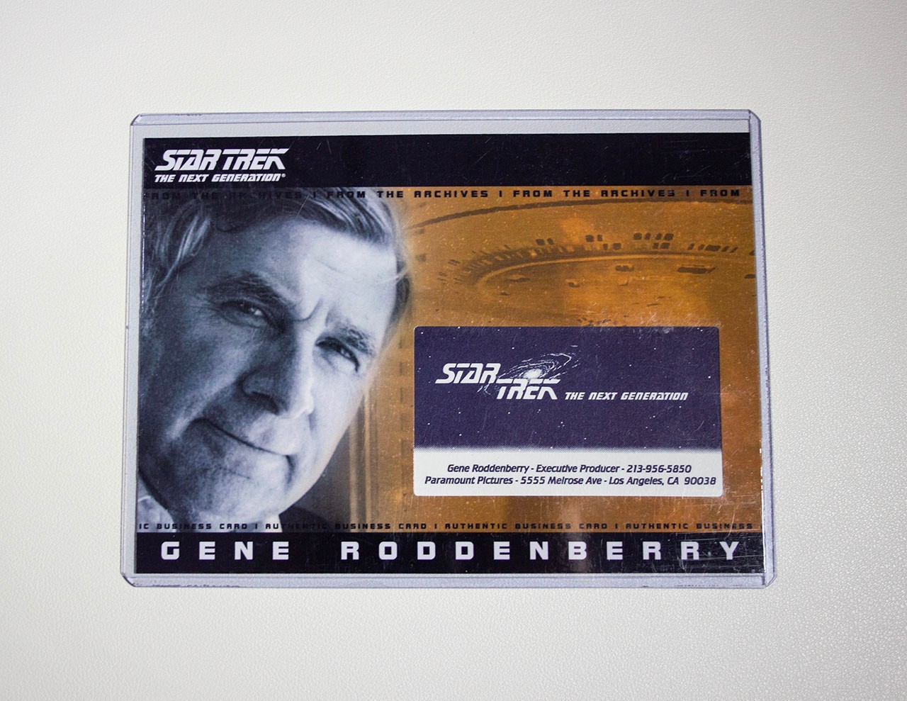 2011 Complete Star Trek TNG Gene Roddenberry 5x7 Business Card Relic