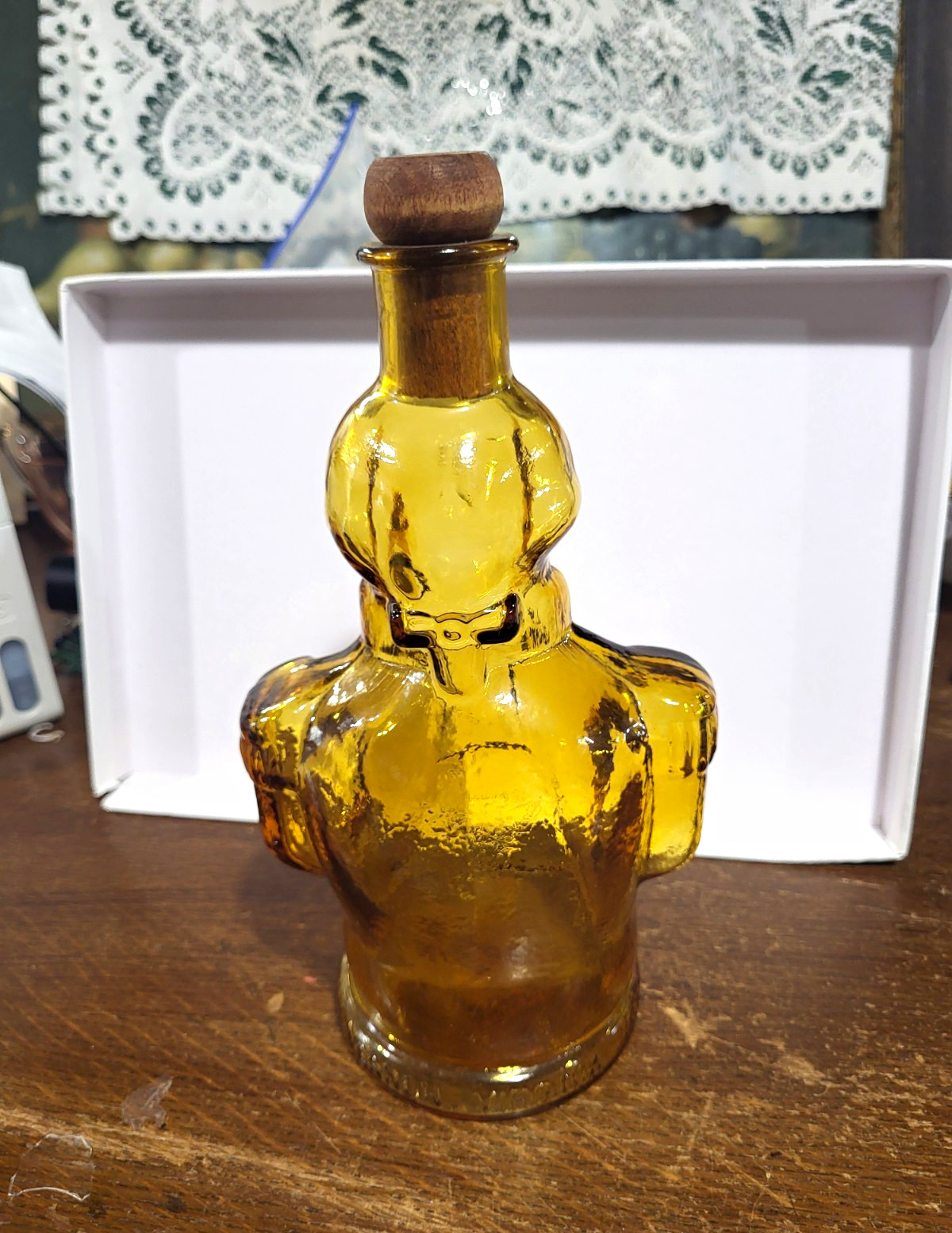 Amber Glass George Washington wheaton bottle