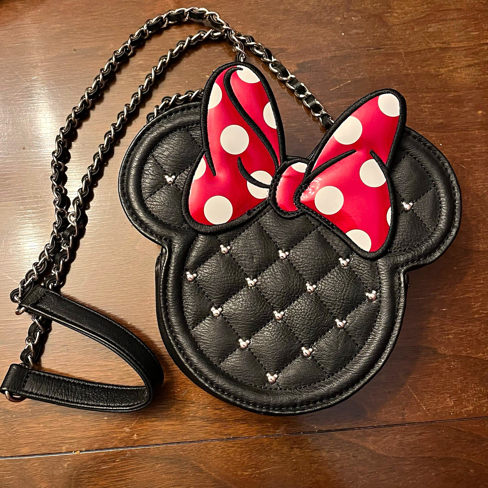 Loungefly Disney Minnie Mouse Mini Crossbody Bag Black Red White