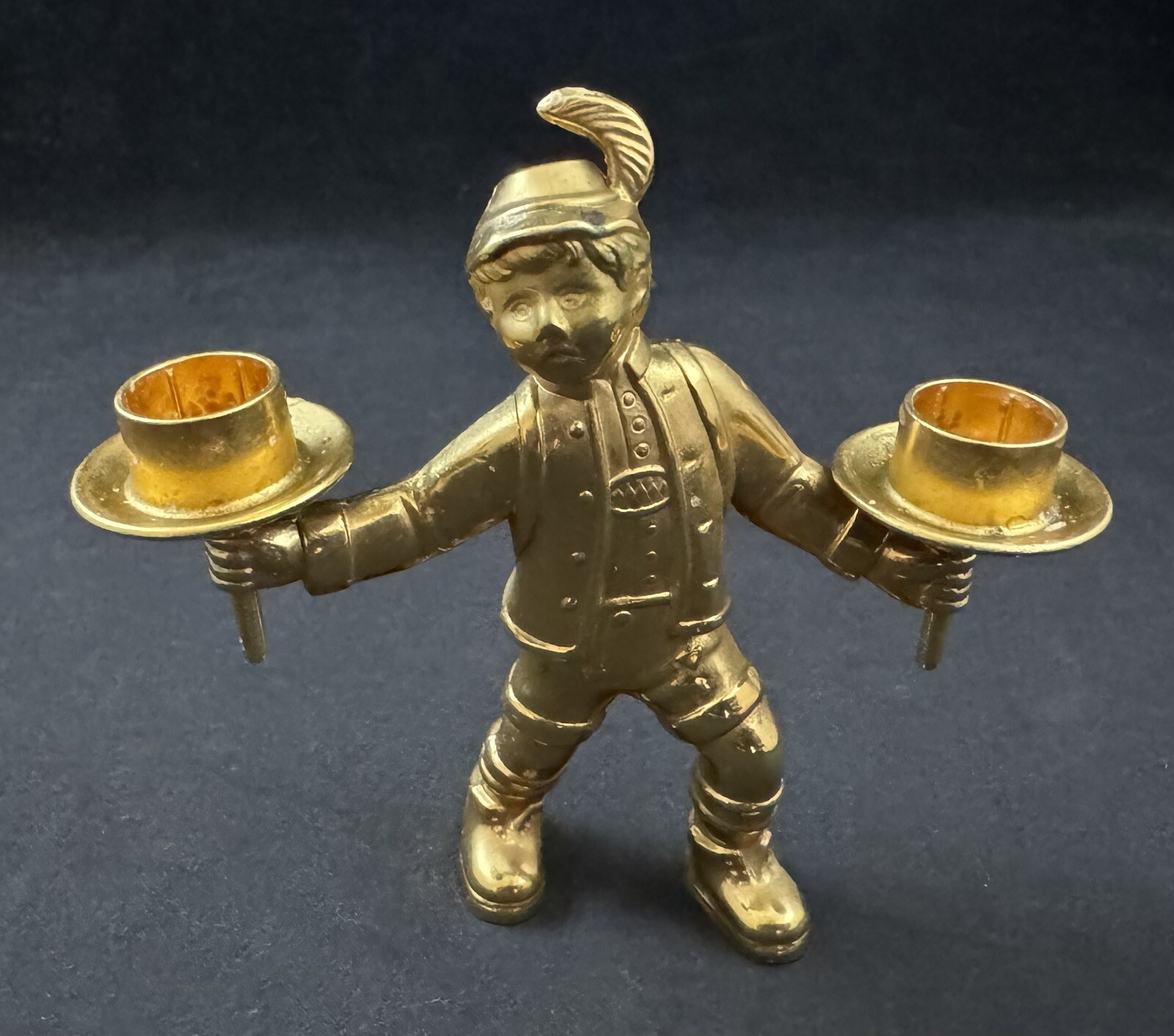Vintage BMF-N 24-Karat Gold Plated Candleholder - Made in West Germany