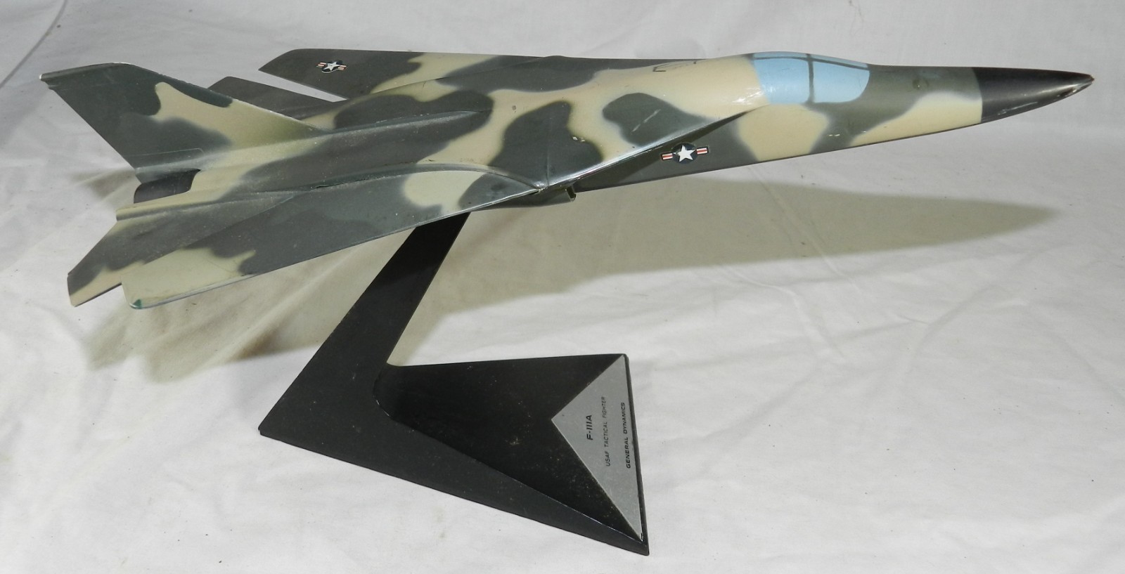 General Dynamics F-111A USAF Tactical Fighter Desk Model with Stand