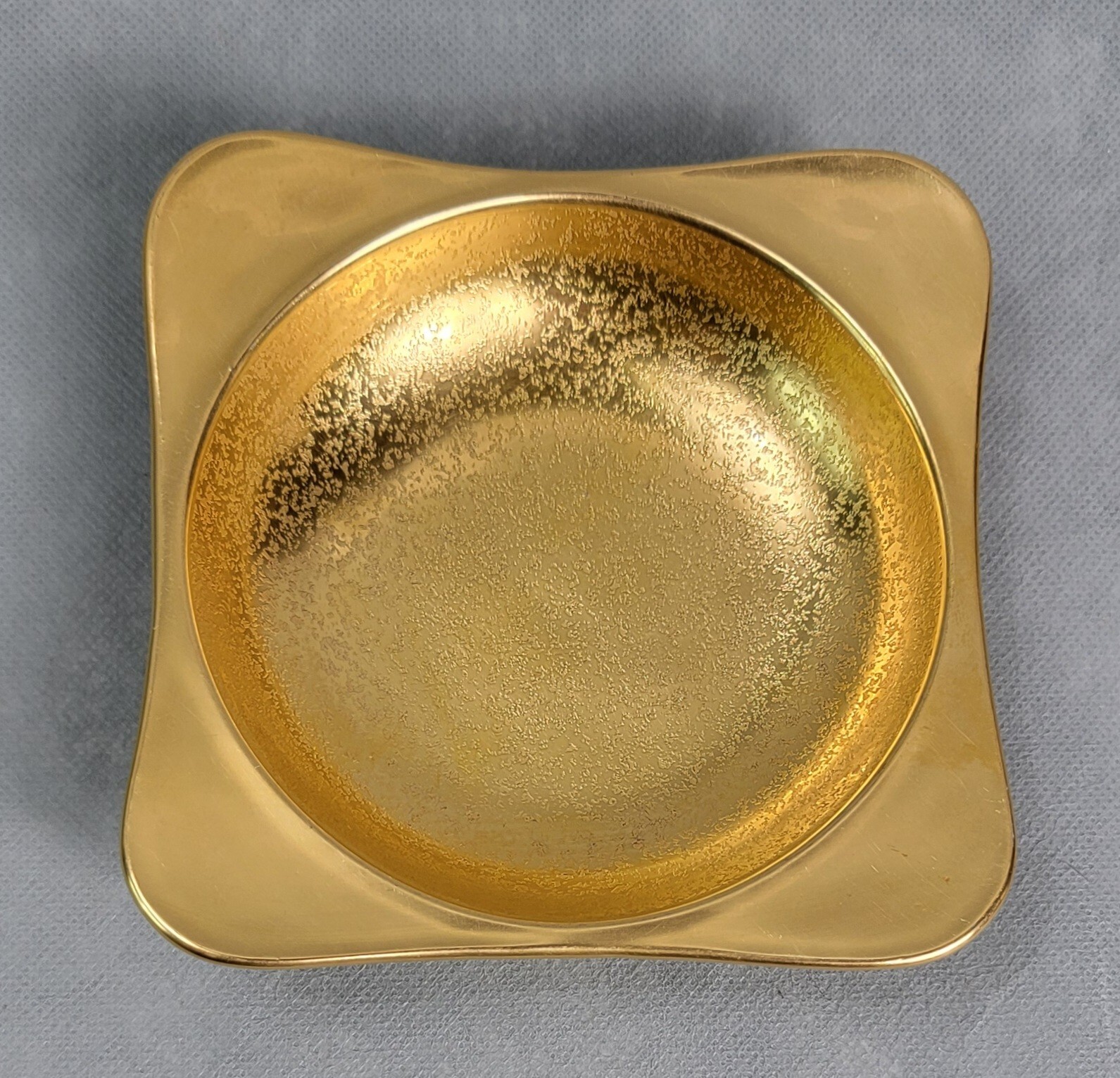 Vintage STOUFFER CHINA Porcelain MCM Goldtone Gilded ASHTRAY