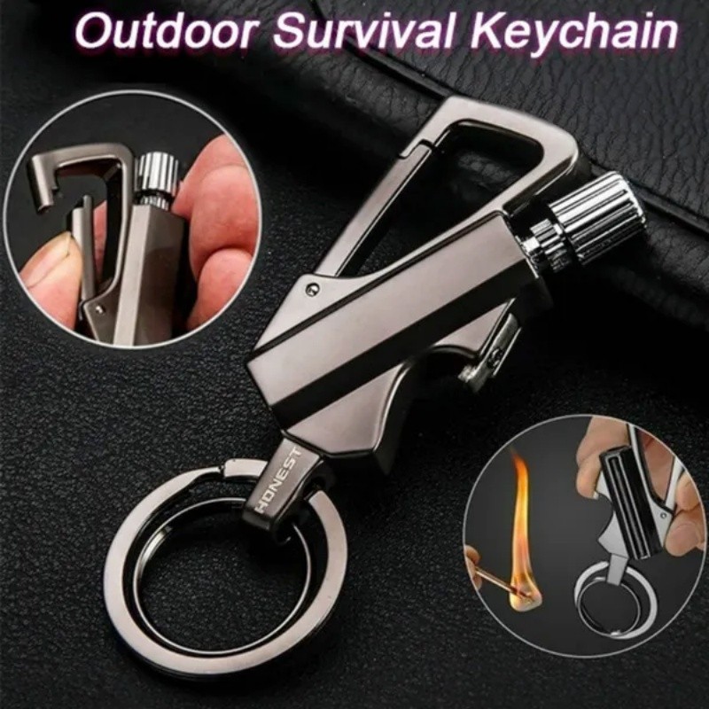 Permanent Match Infinity Lighter w/ Multitool Keychain Bottle Opener for Men
