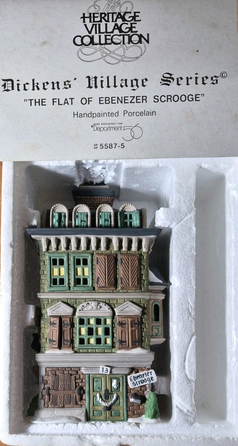 DEPT 56 Dickens' Village Series The Flat of Ebenezer Scrooge #5587-5 Vtg 1989 DEPT 56 Dickens' Village Series The Flat of Ebenezer Scrooge #5587-5 Vtg 1989
