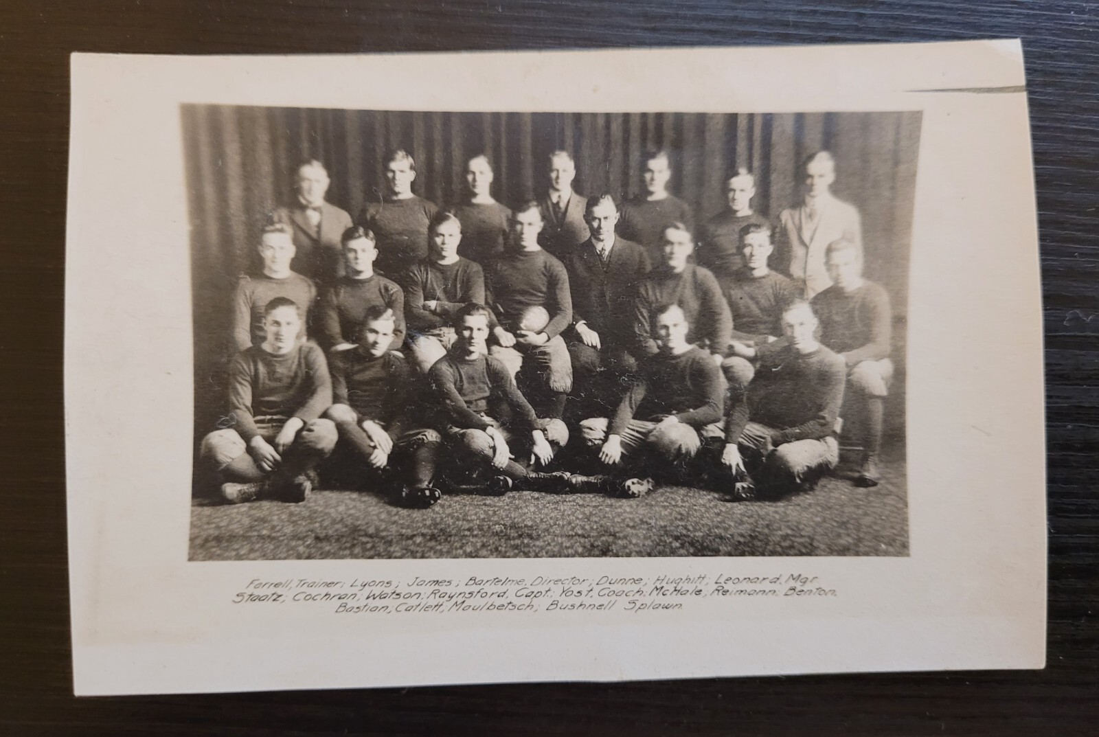 EARLY 1914 UNIVERSITY OF MICHIGAN WOLVERINES TEAM PHOTO FOOTBALL small