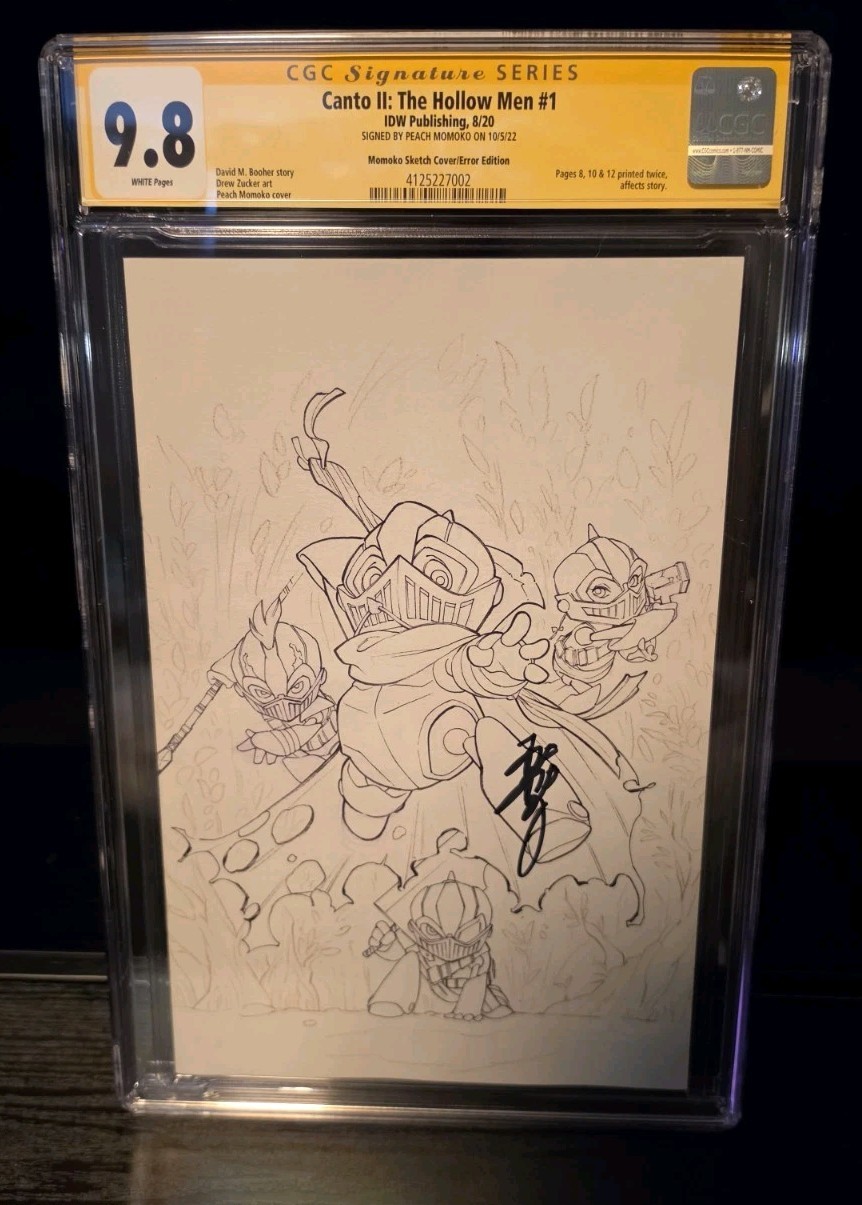 Canto II:The Hollow Men #1 CGC 9.8 Momoko Sketch Cover Signed by Peach Momoko