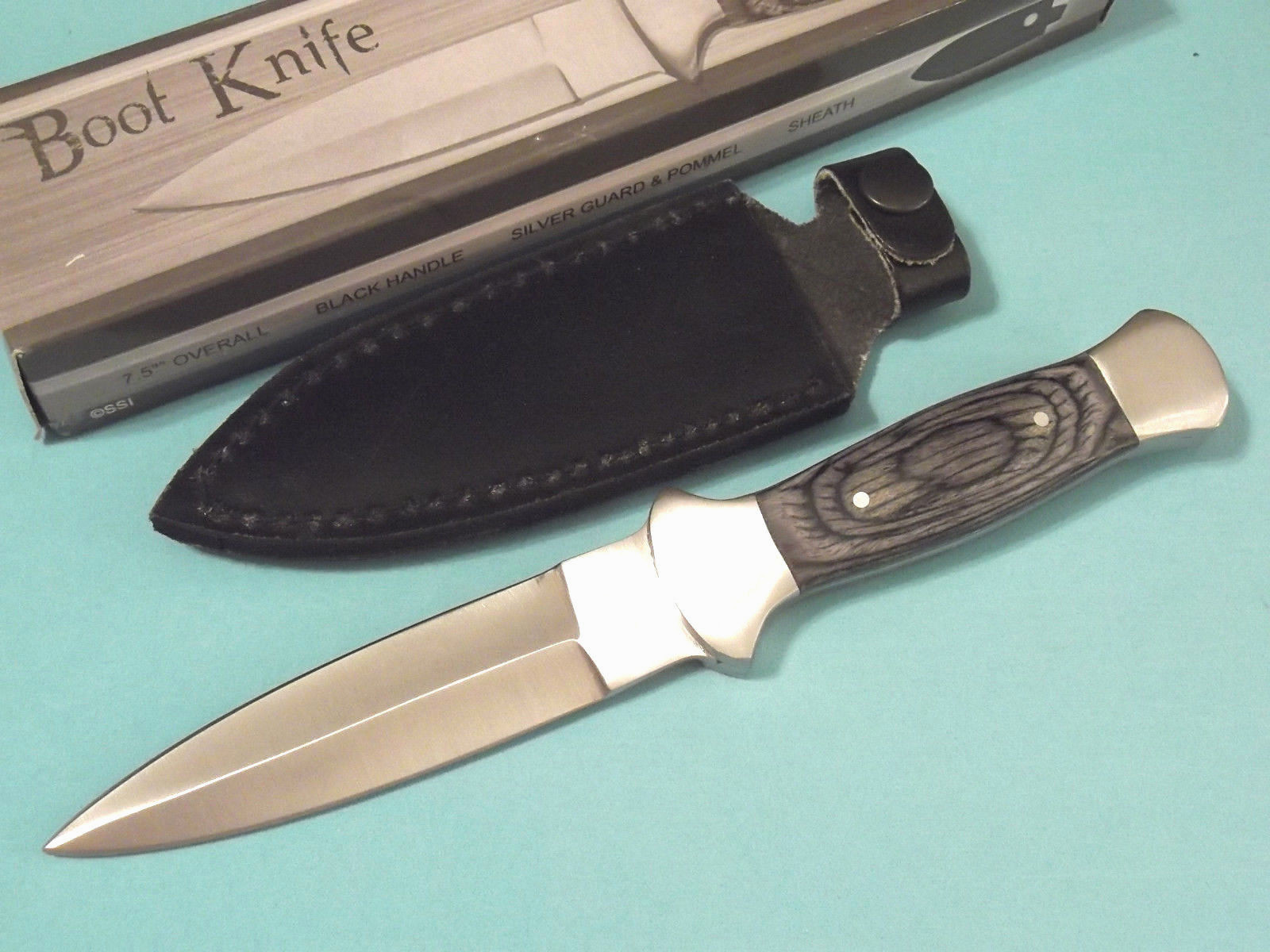 Boot Knife 203403 Black wood dagger full tang knife 7 1/2\
