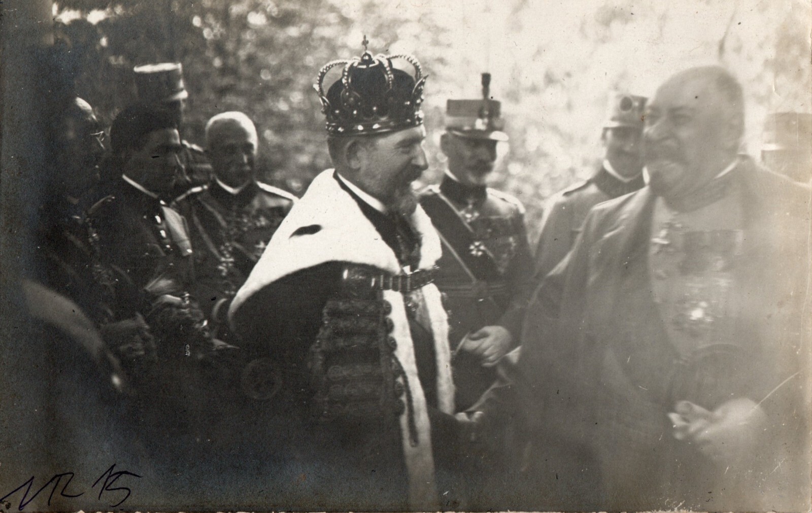 ROMANIA KING Ferdinand I WITH Berthelot THE CORONATION OF ALBA IULIA 1922 PHOTO