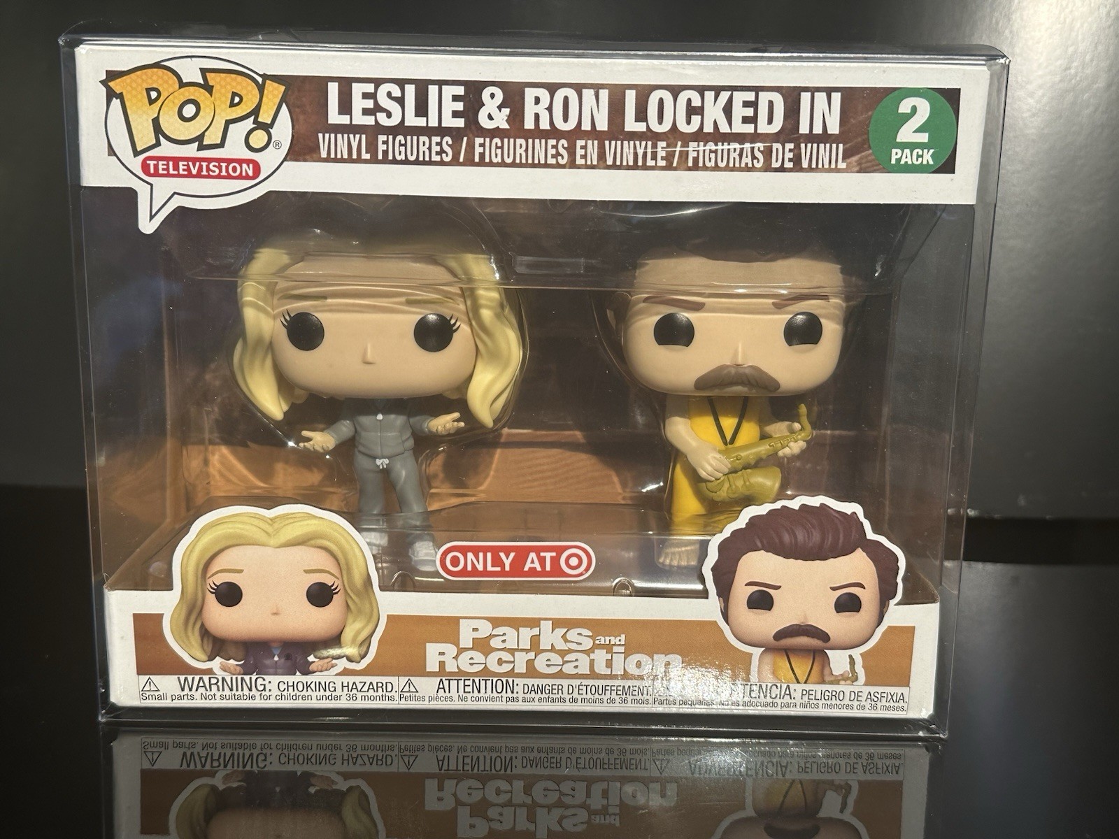 Funko POP Leslie & Ron Locked In 2 Pack Parks And Recreation Target Exclusive