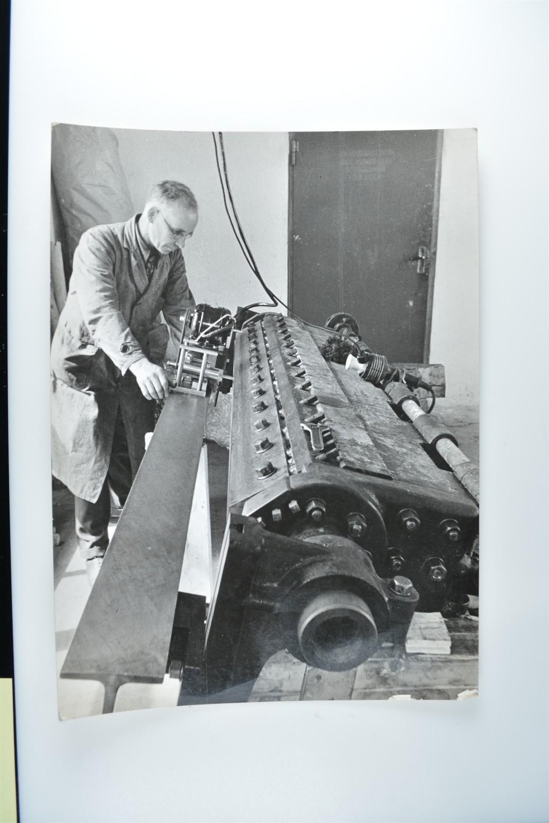 Man Operating Heavy Industrial Machinery Gunnar Lundh Stockholm c1950s Photo