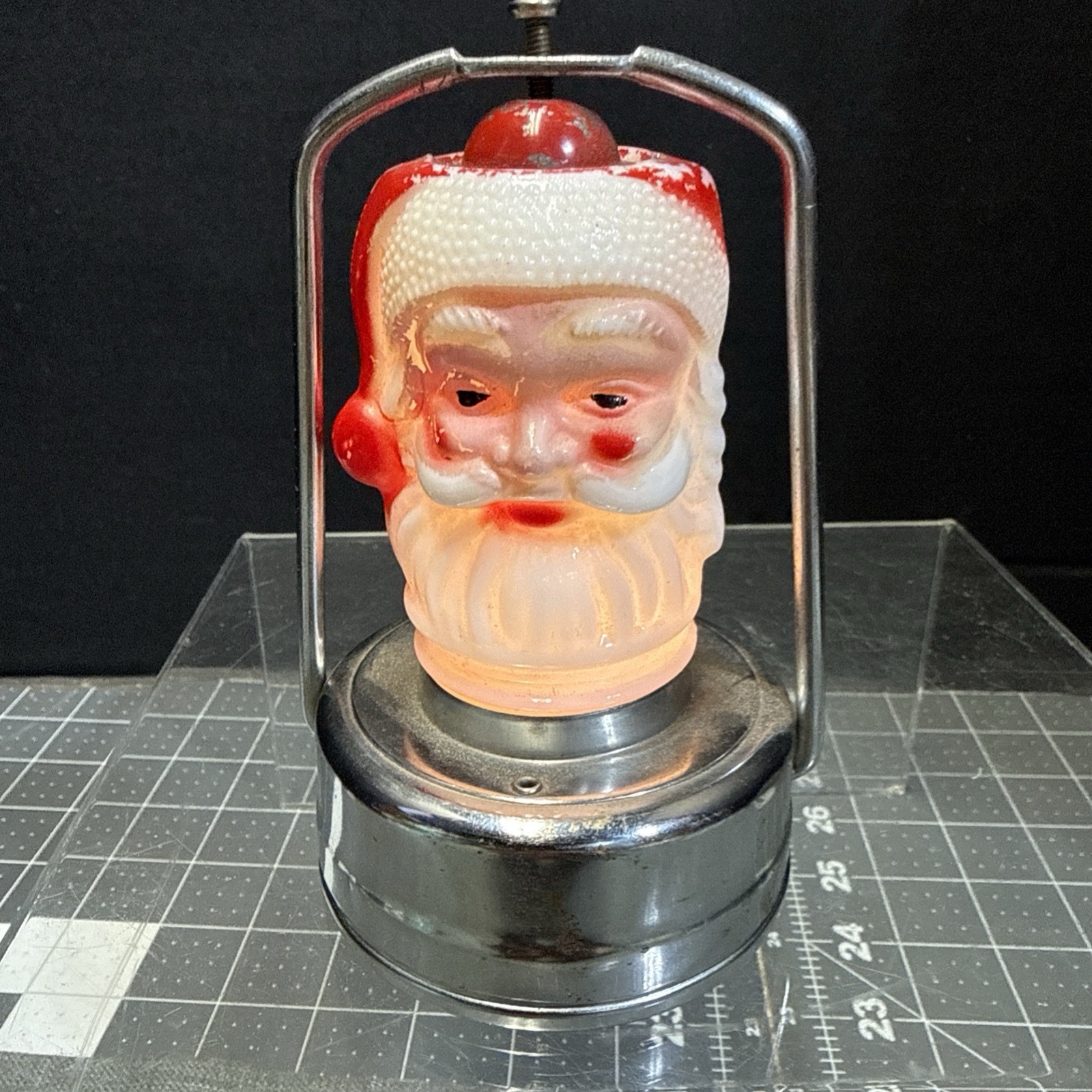 Vintage 1950's Working Santa Christmas Signal Lantern Made Hong Kong British C.C Vintage 1950's Working Santa Christmas Signal Lantern Made Hong Kong British C.C
