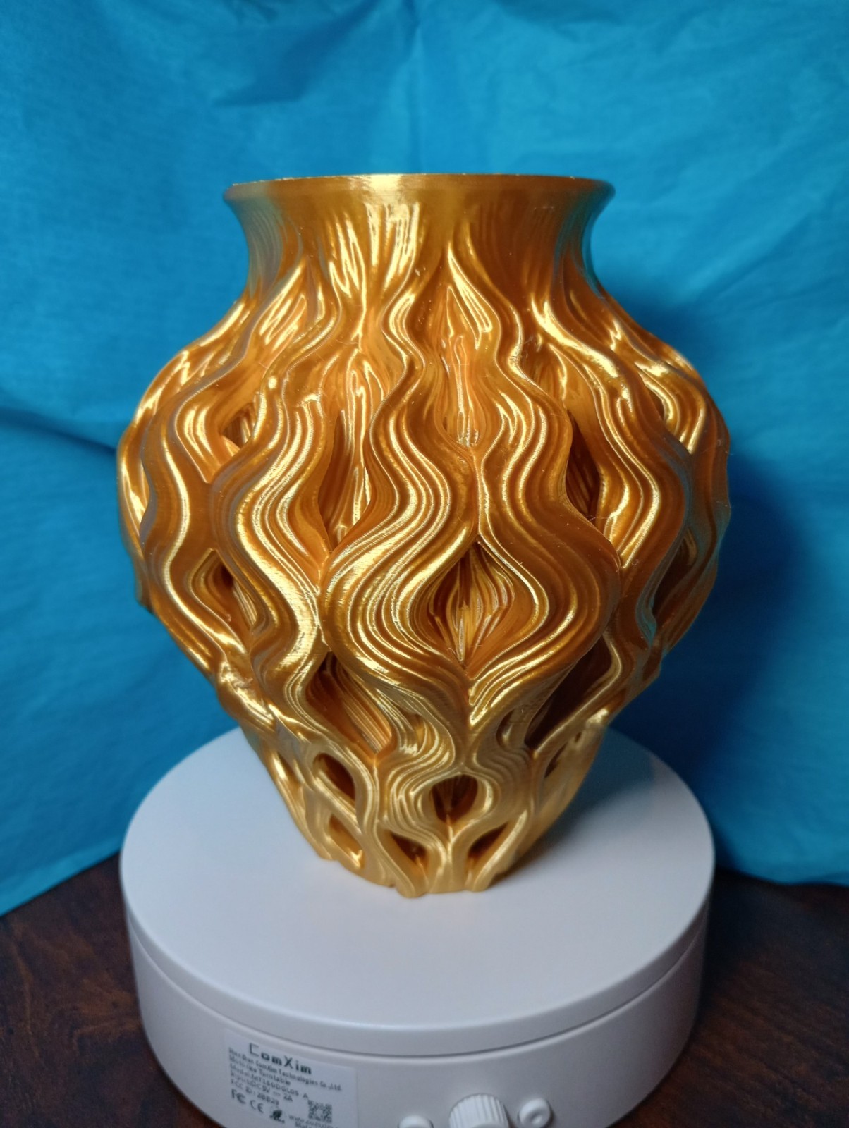 Crevasse Sculptural Vase – Modern Decorative Vase, Carved Geometric Centerpiece