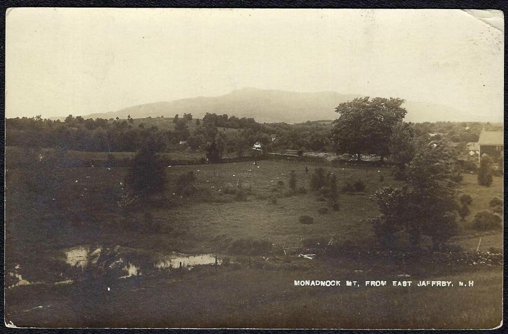 Jaffrey, NH Pre-1920 RPPC - East Jaffrey Homes & Monadnock Mt. Postcard
