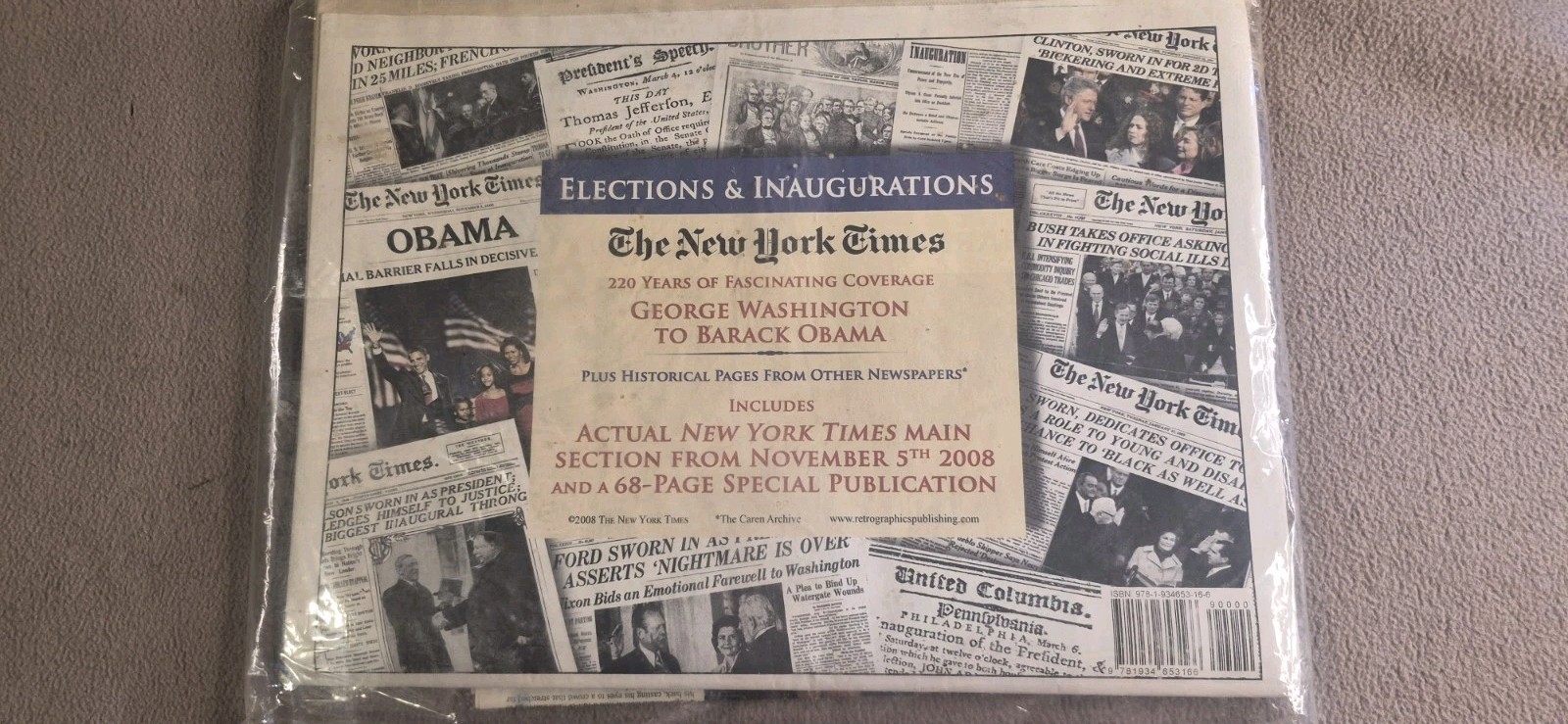 The New York Times Elections  Inaugurations Commemorative Set Caren Archive 2008