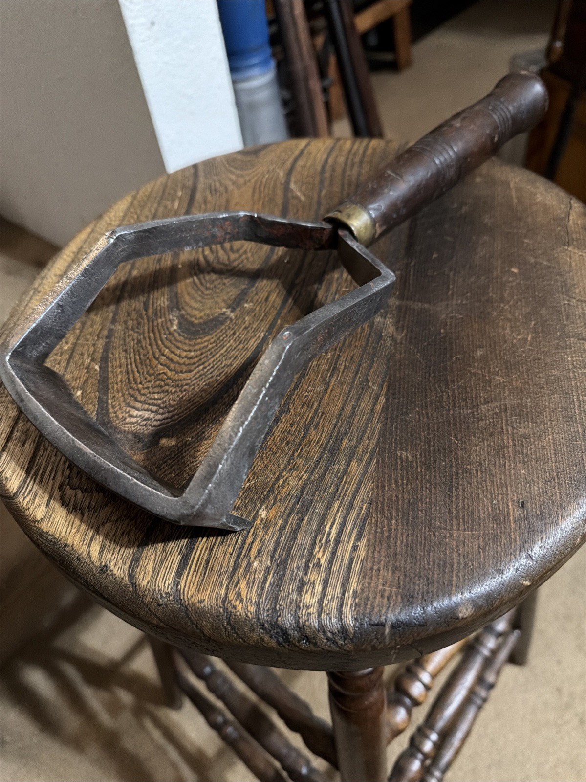Primitive Antique  Scraper In-Shave, Chair, Barrel,