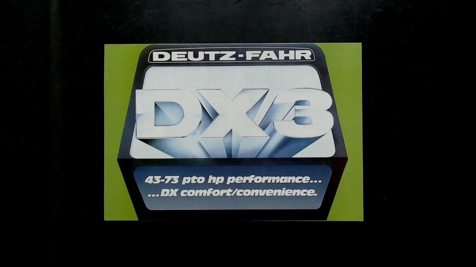 Deutz-Fahr DX3 Brochure Vintage Tractor Advertising Green Glossy Paper
