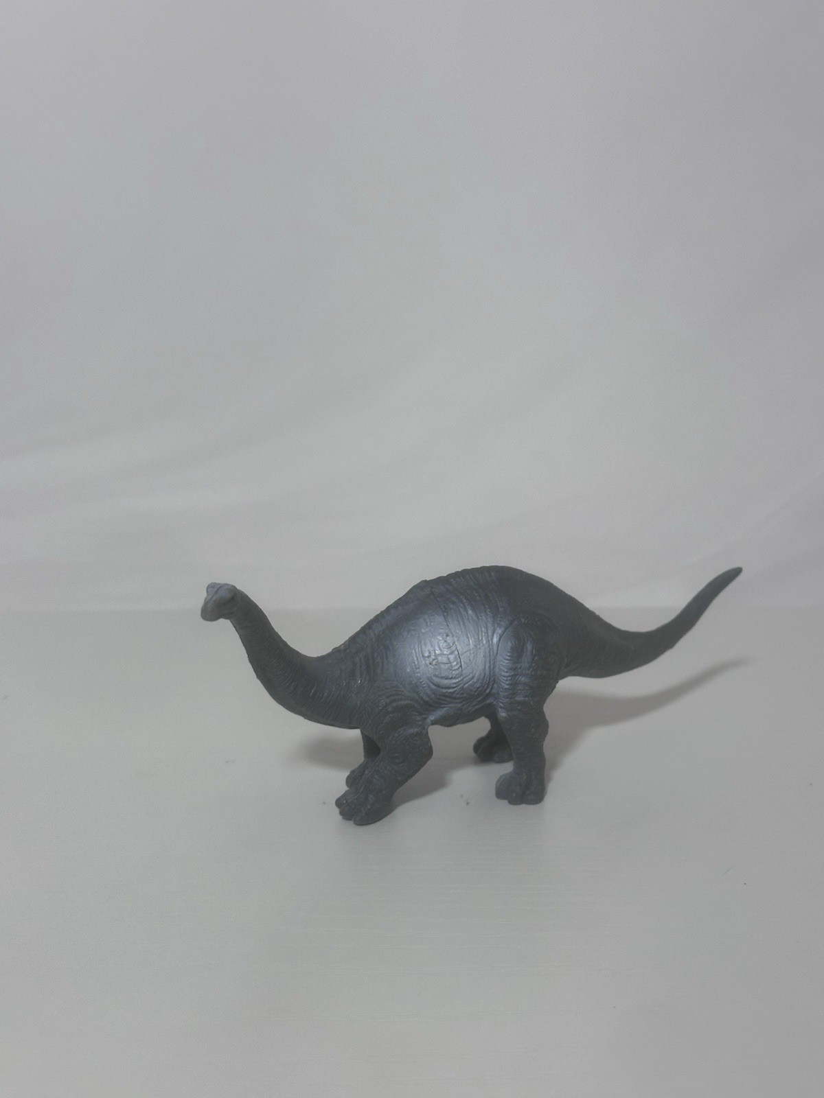 Ja-Ru Dinosaur Toy Brontosaurus Apatosaurus Gray 7” Plastic Figure Retro Jaru