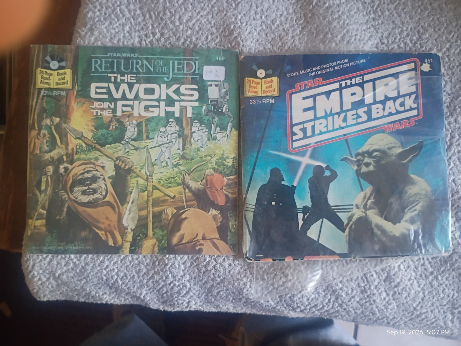 Vintage Star Wars Read-Along Book & Record Set Lot 1980s Sealed / Partial Seal