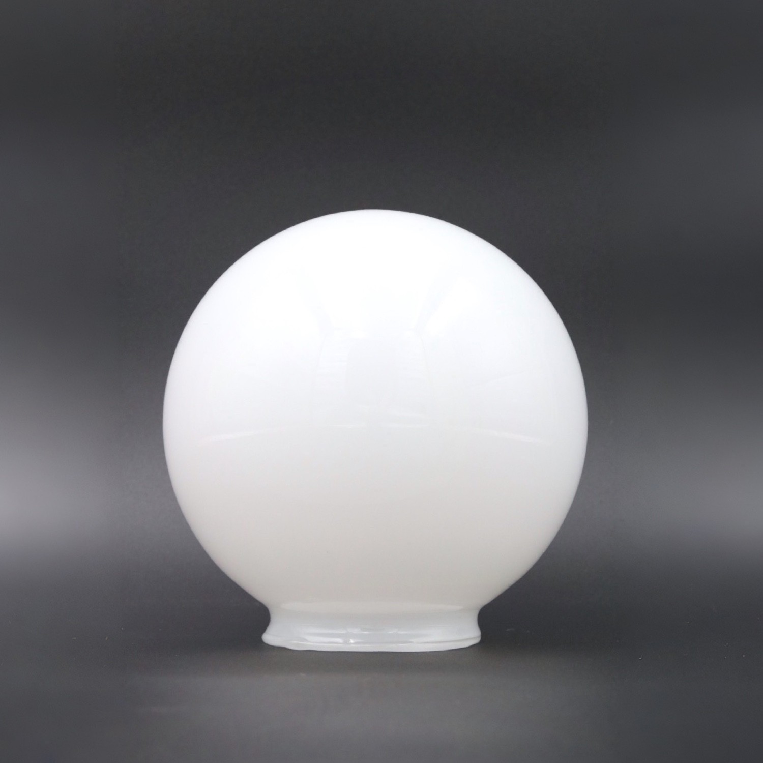 White Milk Glass Globe Ball Shade 3.25 Inch Fitter 6 Inch Diameter