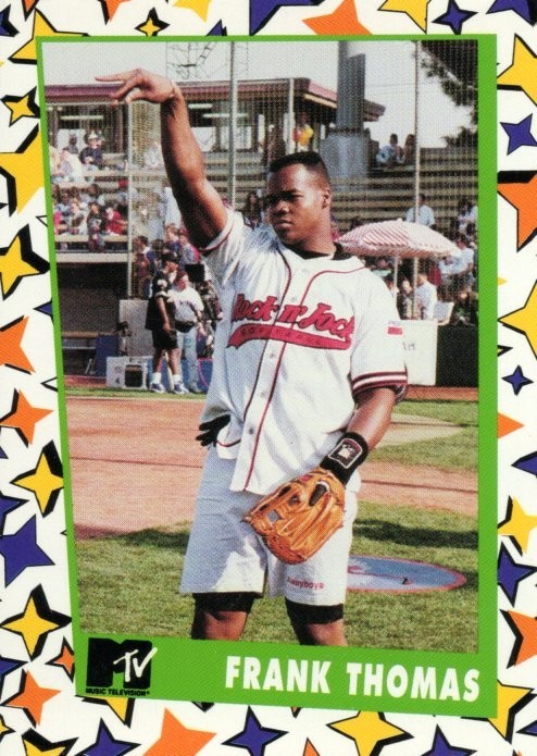 MTV ROCK N\' JOCK PROMO CARD #2 FRANK THOMAS MTV 1992