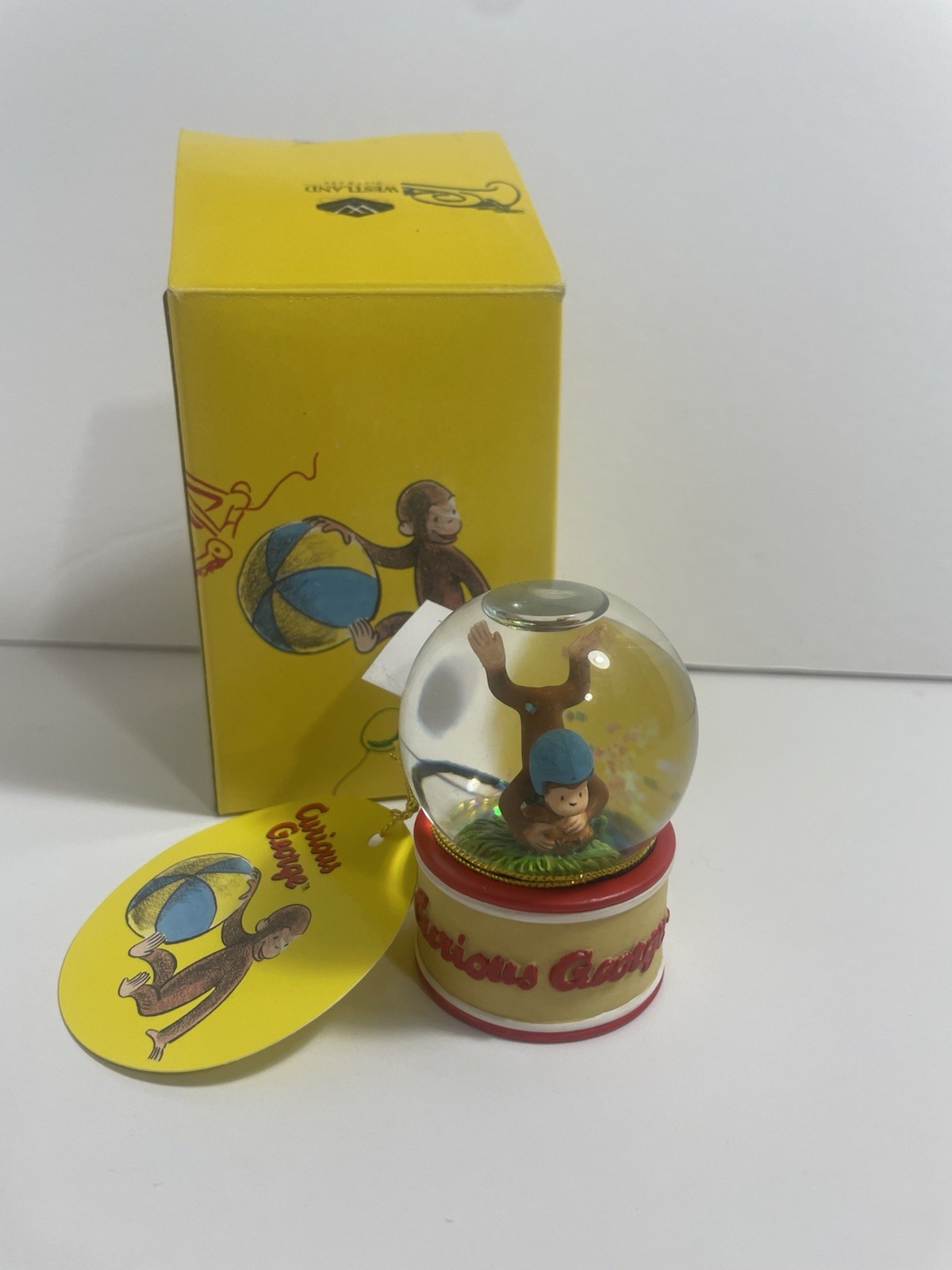 Westland Curious George Let\'s play football Snow-Globe W/ Box Monkey Water-globe