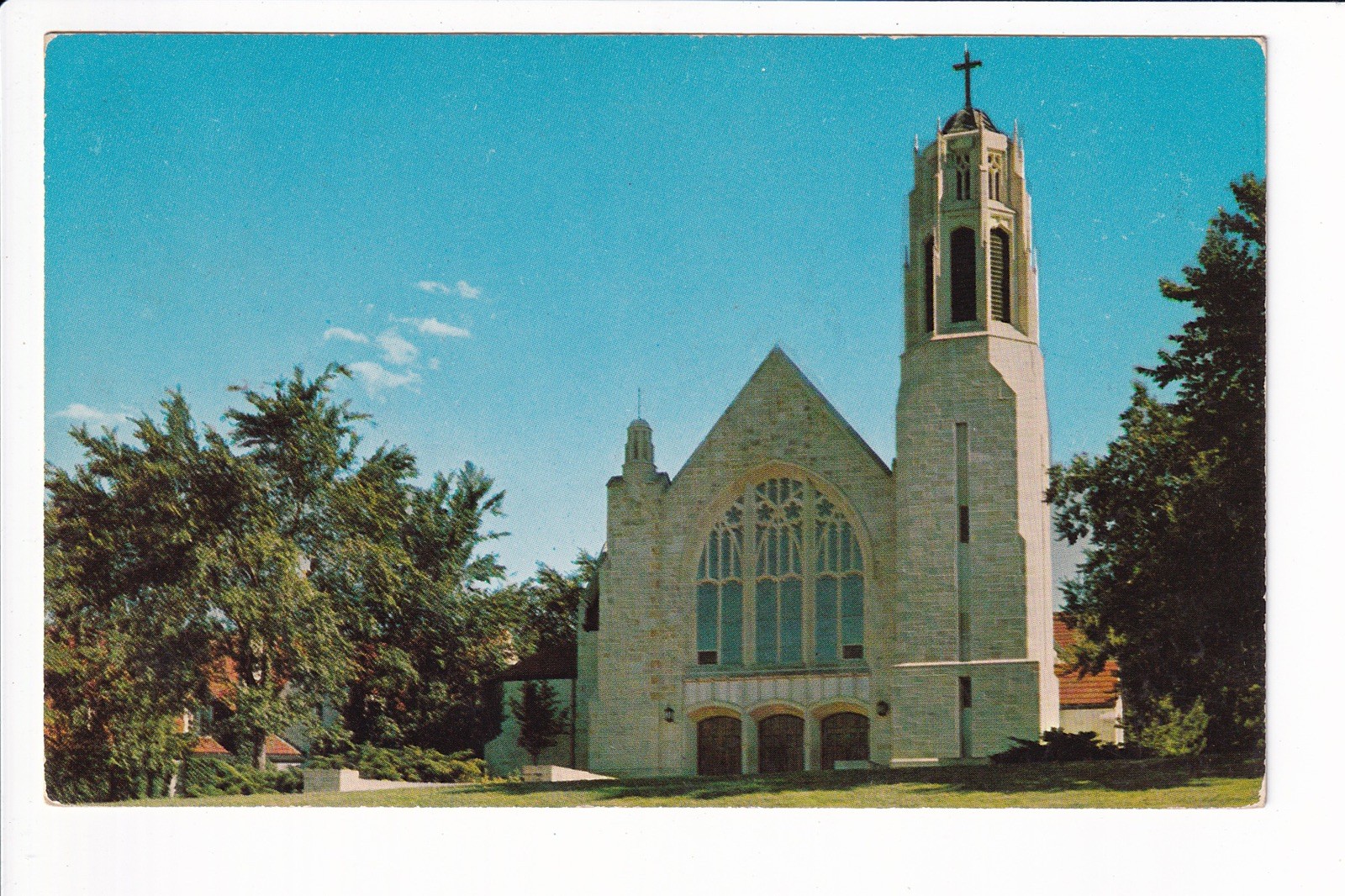 Postcard Dowd Memorial Chapel Boys Town Omaha Nebraska NE USA Posted