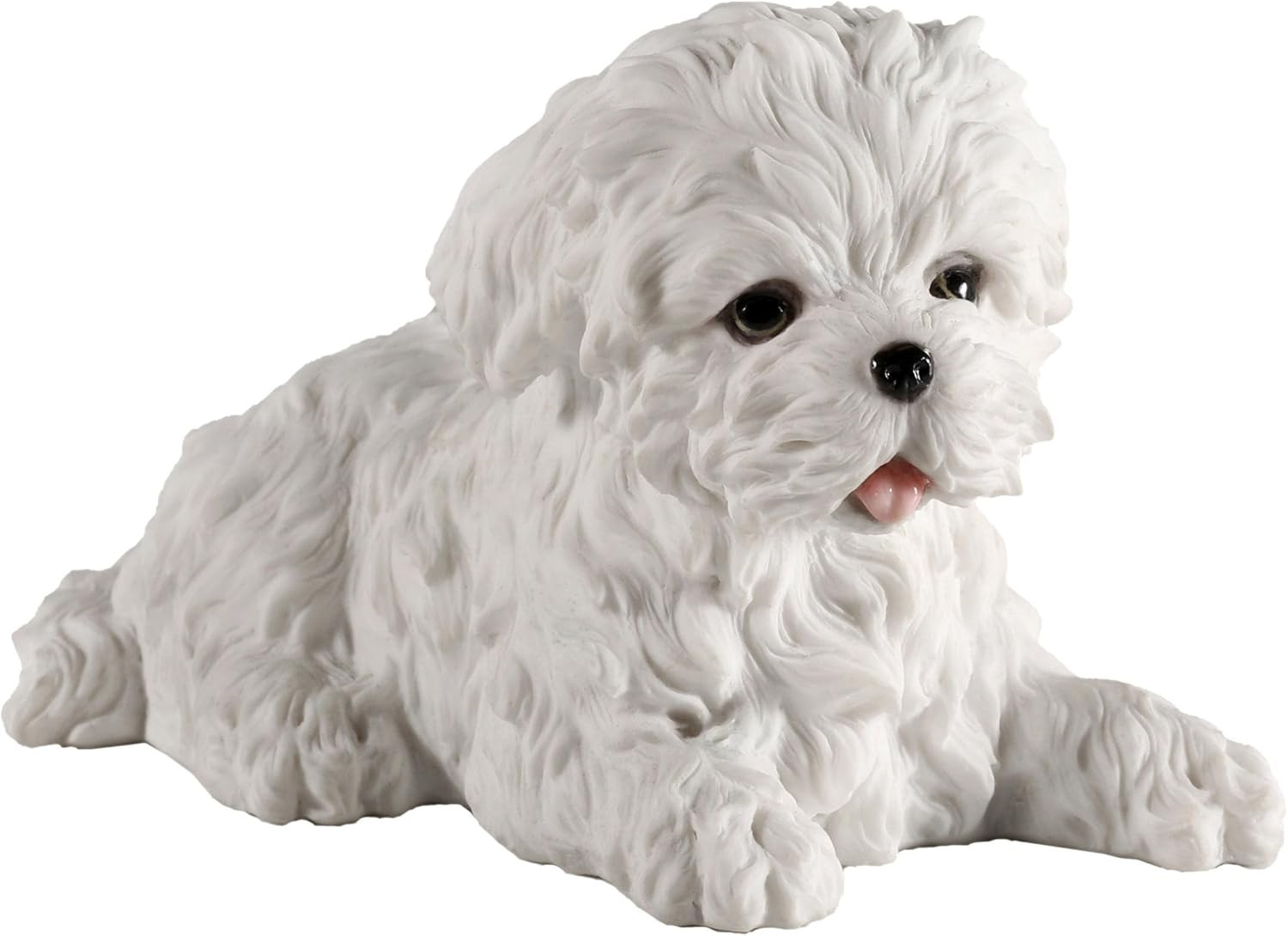 Maltese White Terrier Puppy Dog Animal Resin Figurine