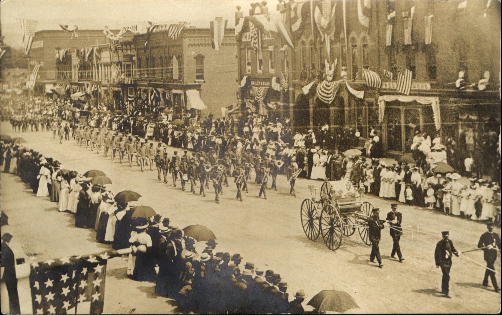 WWI era parade~US military~place unknown~RPPC photo 1904-1918~Bailey & Blair? WWI era parade~US military~place unknown~RPPC photo 1904-1918~Bailey & Blair?
