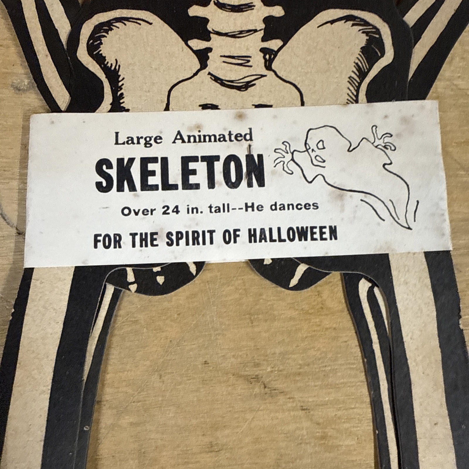 Vintage HALLOWEEN MECHANICAL SKELETON Jointed 24” MIB In Package Vintage HALLOWEEN MECHANICAL SKELETON Jointed 24” MIB In Package