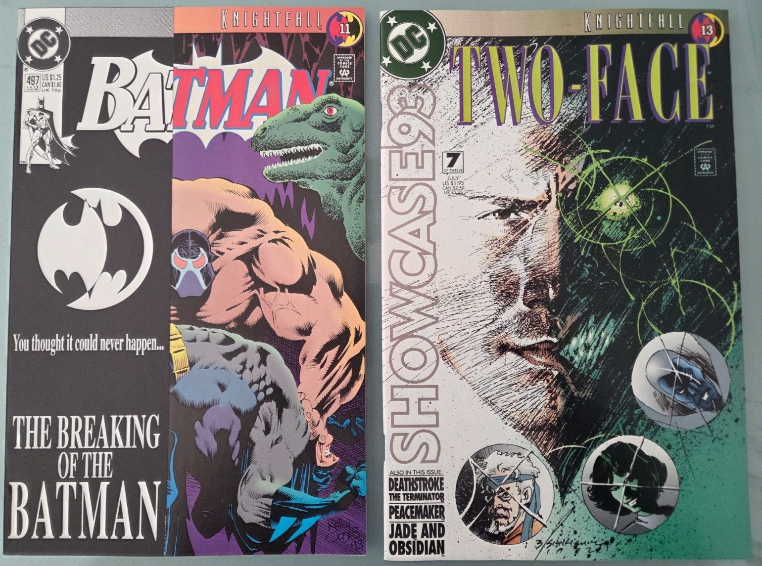 BATMAN KNIGHTFALL SET OF 13 ISSUES (1993) DC COMICS Ranging #1-19 492 497 500
