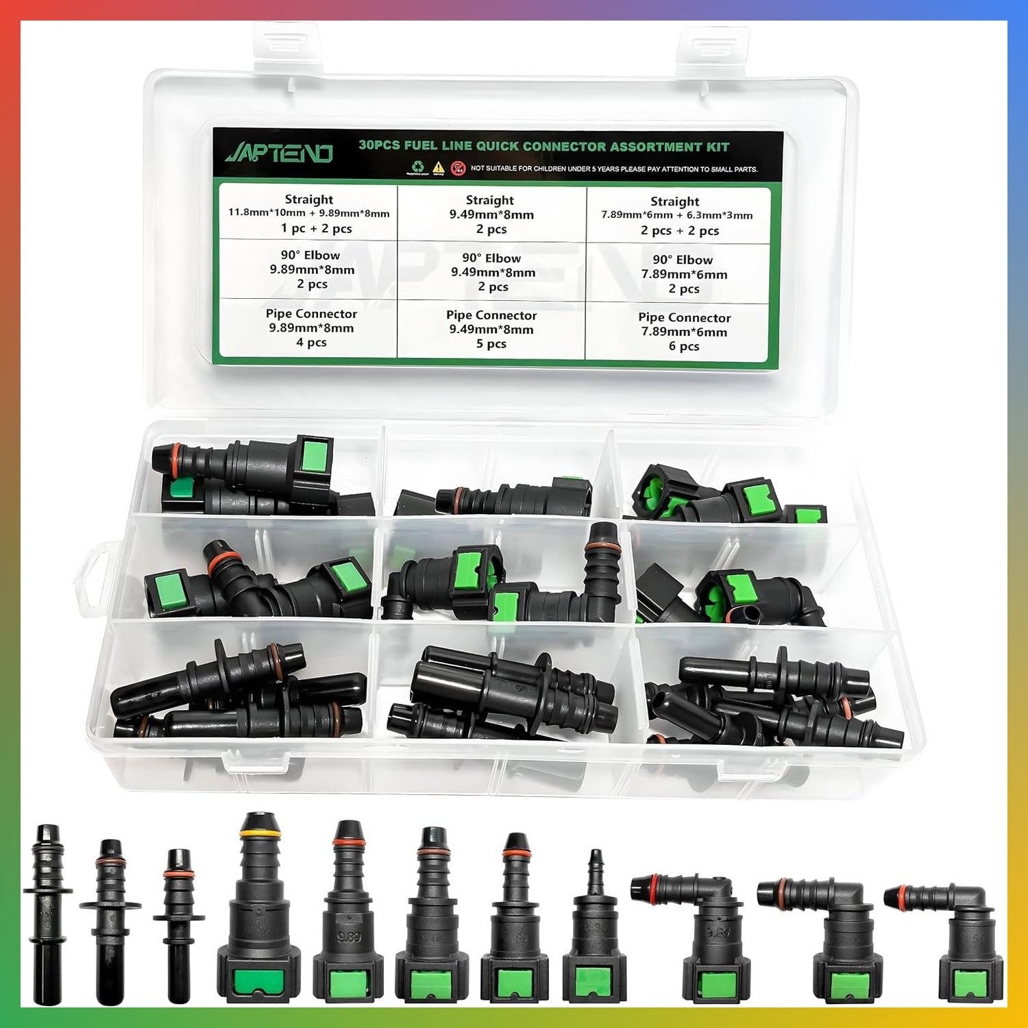 Fuel Line Connector Kit 30pcs Assorted Nylon Quick Connect Auto Hose Fuel Line Connector Kit 30pcs Assorted Nylon Quick Connect Auto Hose