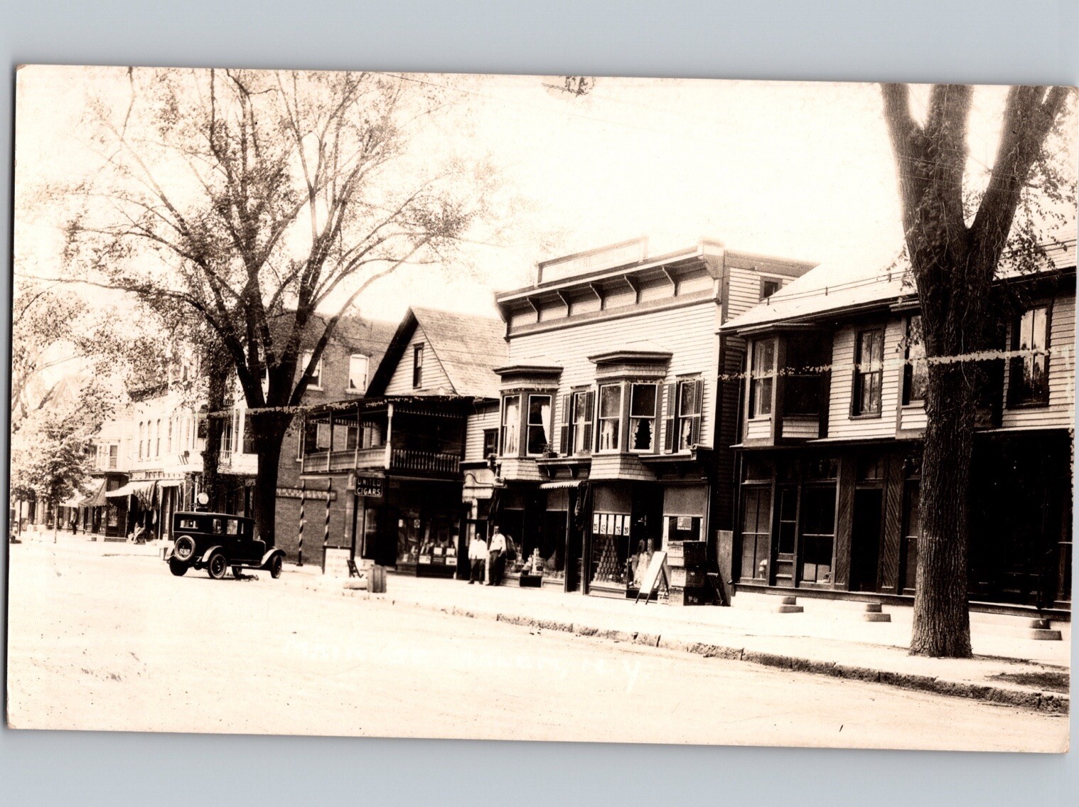 c1928 Main St Salem New York NY Street View Storefronts RPPC Real Photo Postcard