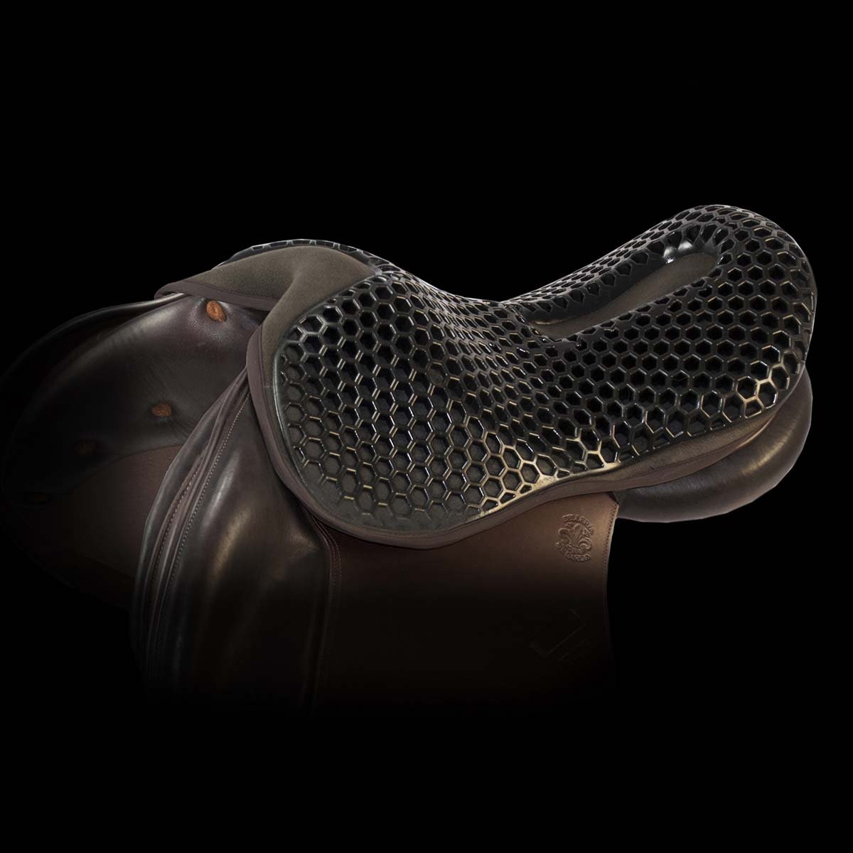 Acavallo Dressage Saddle Pad Black 2003 20mm Natural Gel Equestrian Horse Tack