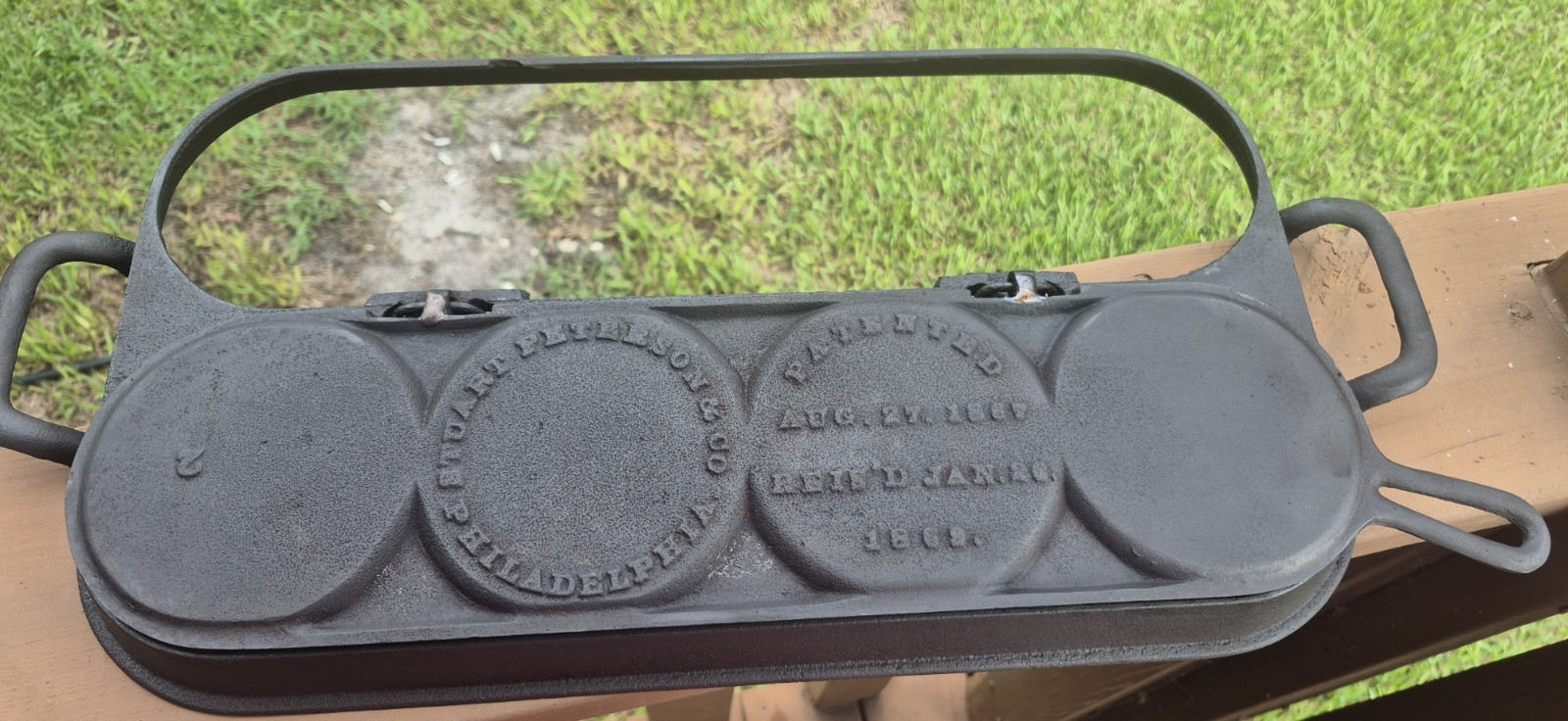 #2 Stuart Peterson & Co Cast Iron Pancake Flip Griddle