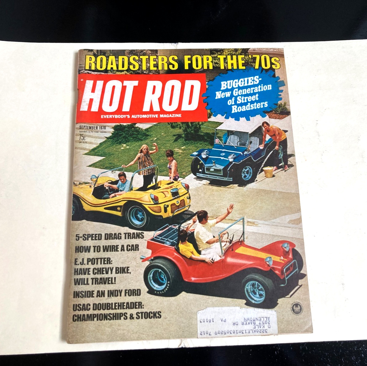 Vtg Hot Rod Car Magazine 1970,  Buggies V-Good-FREE SHIP